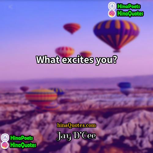 Jay DCee Quotes | What excites you?
  