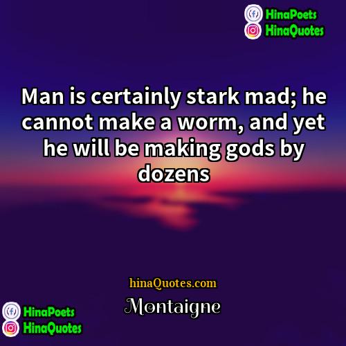 Montaigne Quotes | Man is certainly stark mad; he cannot