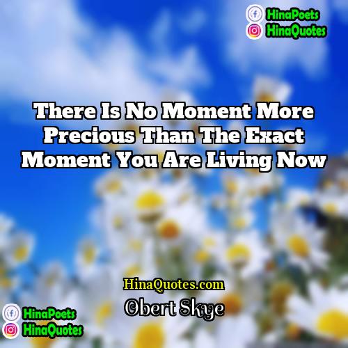 Obert Skye Quotes | there is no moment more precious than