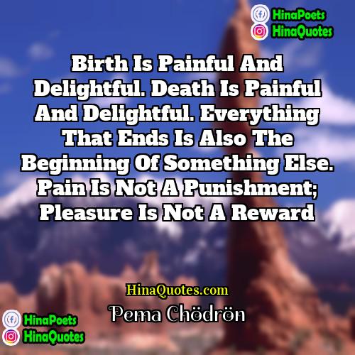 Pema Chödrön Quotes | Birth is painful and delightful. Death is