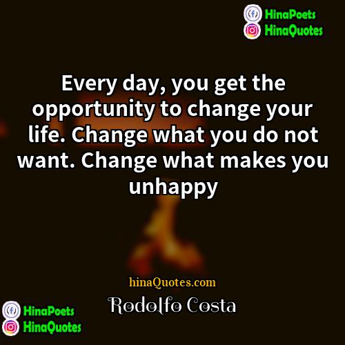 Rodolfo Costa Quotes | Every day, you get the opportunity to