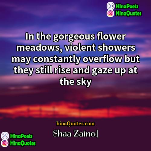 Shaa Zainol Quotes | In the gorgeous flower meadows, violent showers