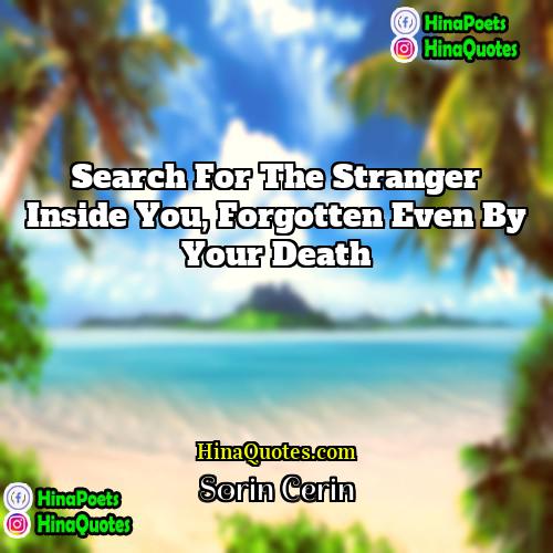 Sorin Cerin Quotes | Search for the stranger inside you, forgotten