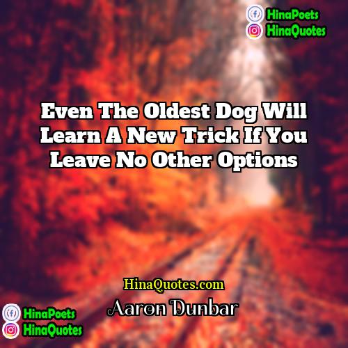 Aaron Dunbar Quotes | Even the oldest dog will learn a