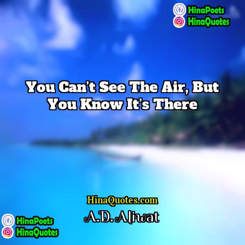 AD Aliwat Quotes | You can’t see the air, but you