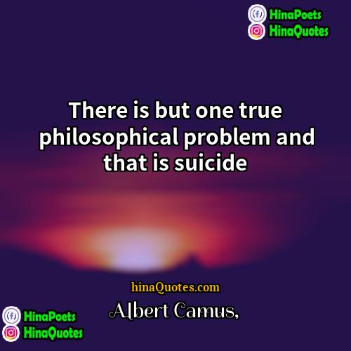 Albert Camus Quotes | There is but one true philosophical problem