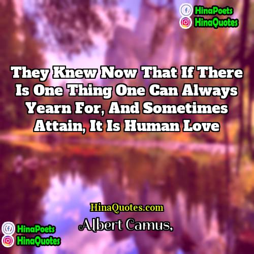 Albert Camus Quotes | They knew now that if there is