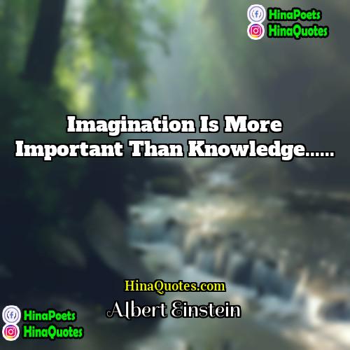 Albert Einstein Quotes | Imagination is more important than Knowledge.......
 