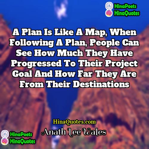 Anath Lee Wales Quotes | a plan is like a map, when