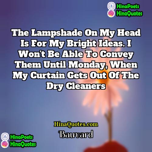 Bauvard Quotes | The lampshade on my head is for