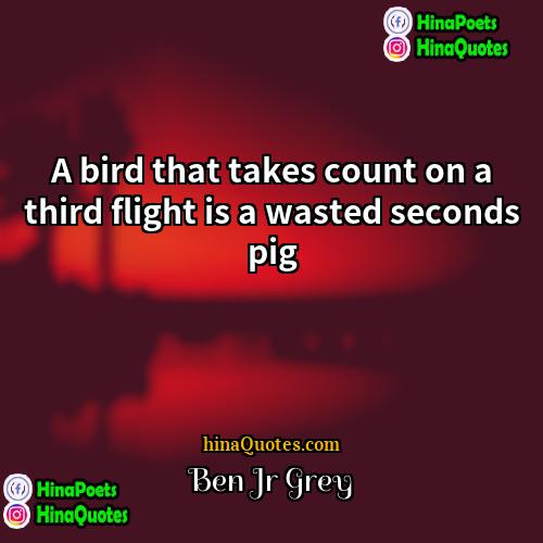 Ben Jr Grey Quotes | A bird that takes count on a