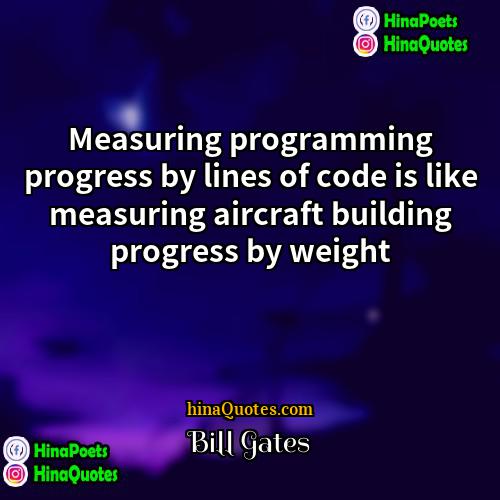 Bill Gates Quotes | Measuring programming progress by lines of code
