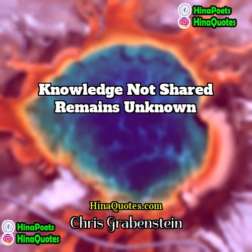 Chris Grabenstein Quotes | Knowledge not shared remains unknown
  