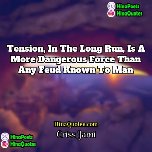 Criss Jami Quotes | Tension, in the long run, is a
