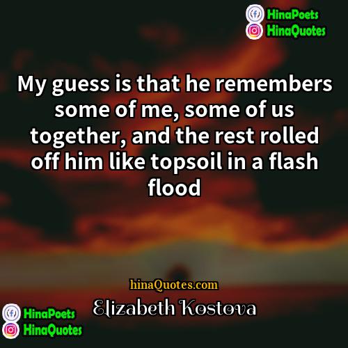 Elizabeth Kostova Quotes | My guess is that he remembers some
