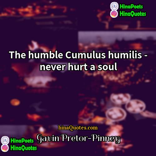 Gavin Pretor-Pinney Quotes | The humble Cumulus humilis - never hurt