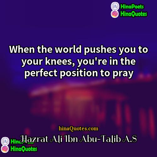 Hazrat Ali Ibn Abu-Talib AS Quotes | When the world pushes you to your