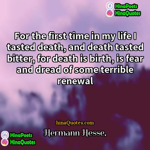 Hermann Hesse Quotes | For the first time in my life