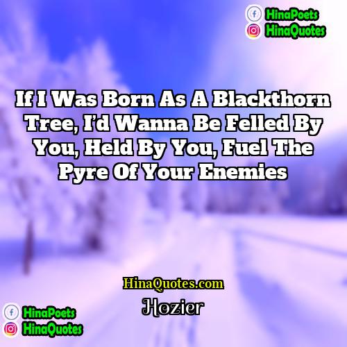 Hozier Quotes | If I was born as a blackthorn