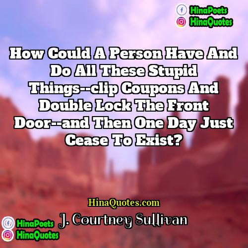 J Courtney Sullivan Quotes | How could a person have and do