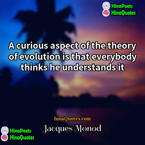 Jacques Monod Quotes | A curious aspect of the theory of
