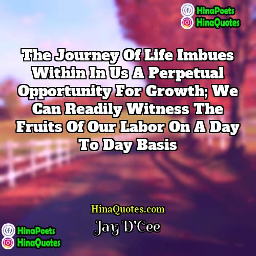 Jay DCee Quotes | The journey of life imbues within in