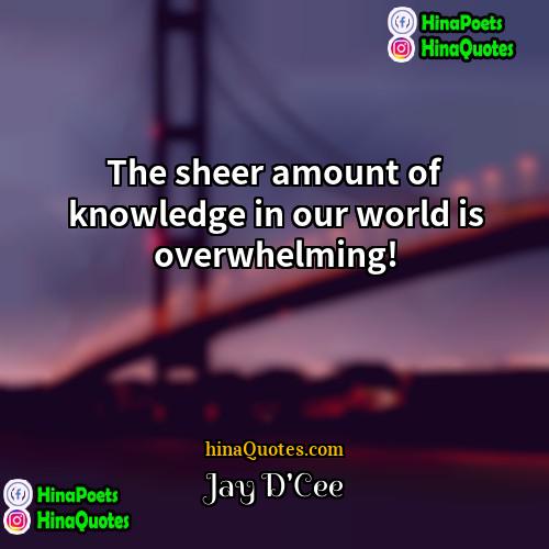 Jay DCee Quotes | The sheer amount of knowledge in our
