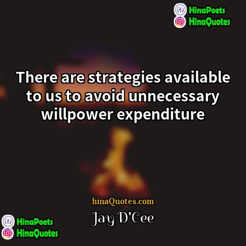 Jay DCee Quotes | There are strategies available to us to