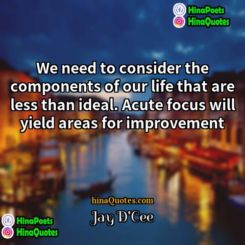 Jay DCee Quotes | We need to consider the components of