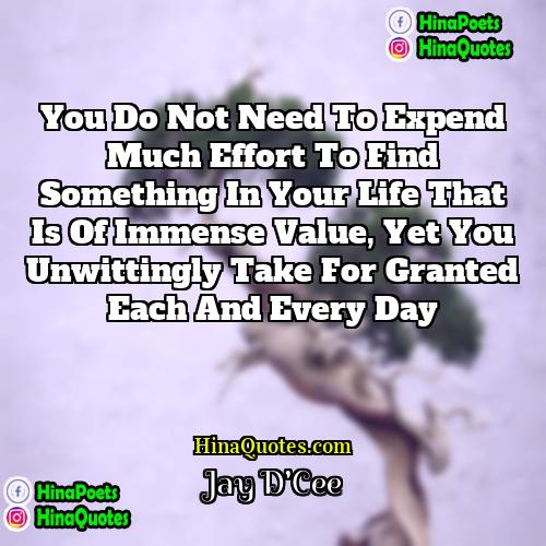 Jay DCee Quotes | You do not need to expend much