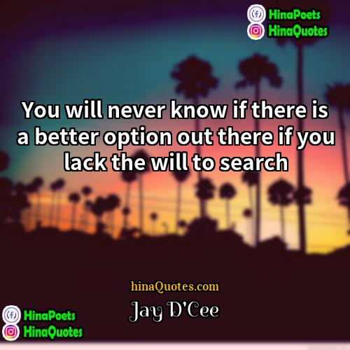 Jay DCee Quotes | You will never know if there is