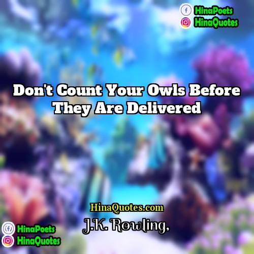 JK Rowling Quotes | Don't count your owls before they are