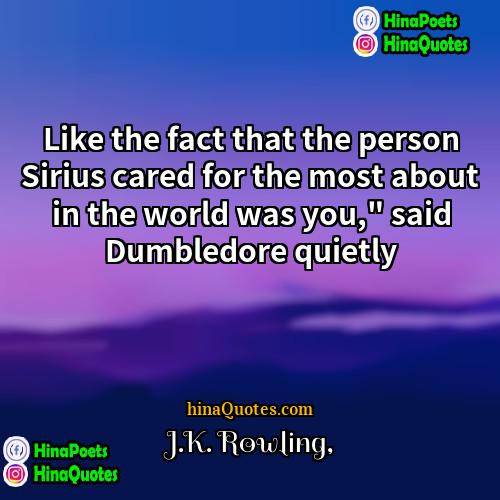 JK Rowling Quotes | Like the fact that the person Sirius