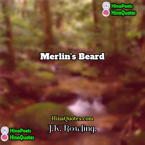 JK Rowling Quotes | Merlin’s beard.
  