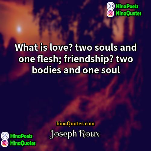 Joseph Roux Quotes | What is love? two souls and one