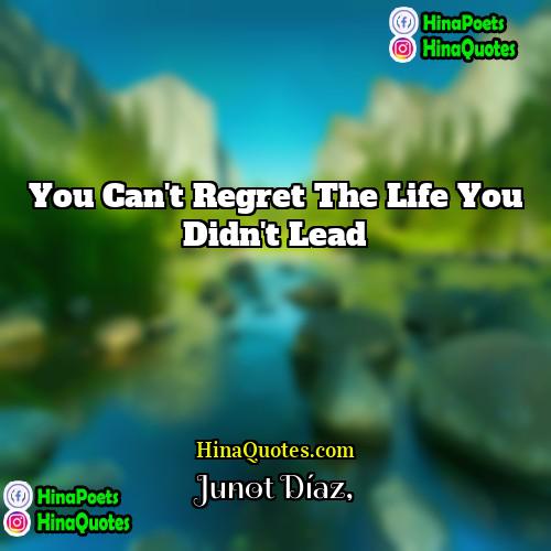 Junot Díaz Quotes | You can't regret the life you didn't