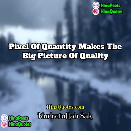 Kudretullah Sak Quotes | Pixel of Quantity makes the big picture