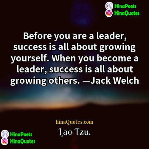 Lao Tzu Quotes | Before you are a leader, success is