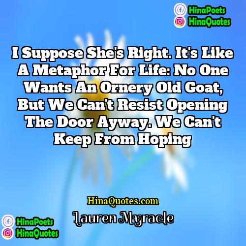 Lauren Myracle Quotes | I suppose she's right. It's like a