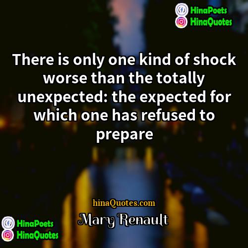 Mary Renault Quotes | There is only one kind of shock
