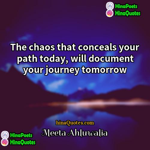 Meeta Ahluwalia Quotes | The chaos that conceals your path today,