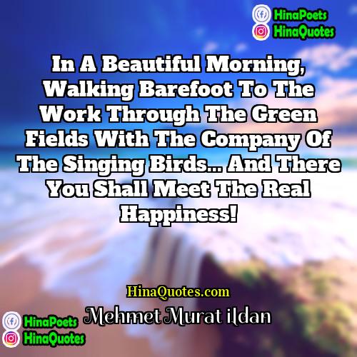 Mehmet Murat ildan Quotes | In a beautiful morning, walking barefoot to
