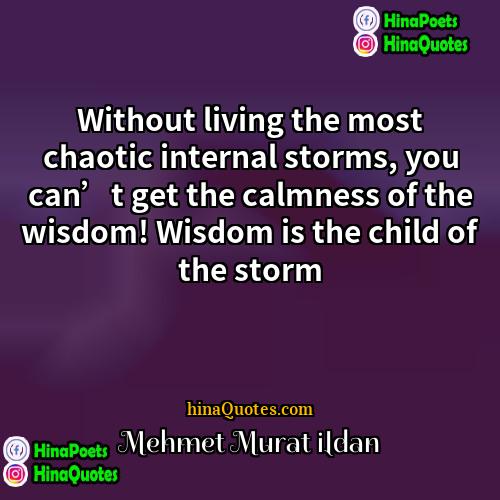 Mehmet Murat ildan Quotes | Without living the most chaotic internal storms,