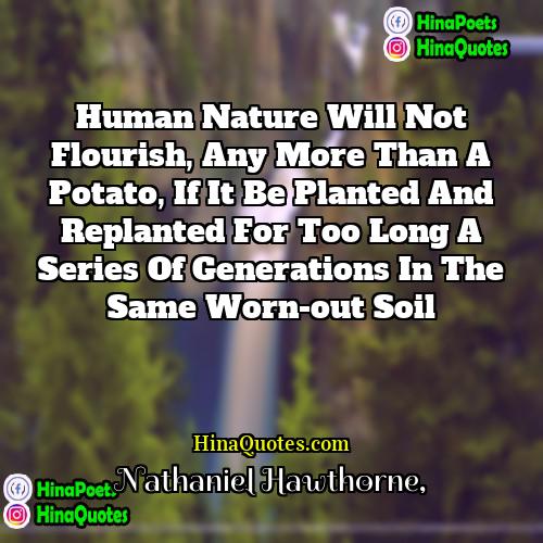 Nathaniel Hawthorne Quotes | Human nature will not flourish, any more