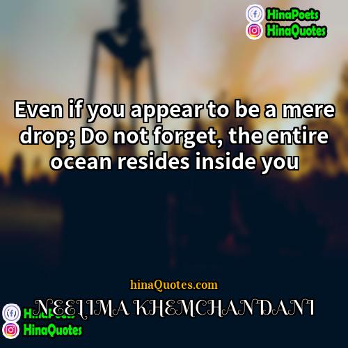 Neelima Khemchandani Quotes | Even if you appear to be a