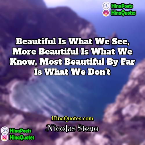 Nicolas Steno Quotes | Beautiful is what we see, more beautiful