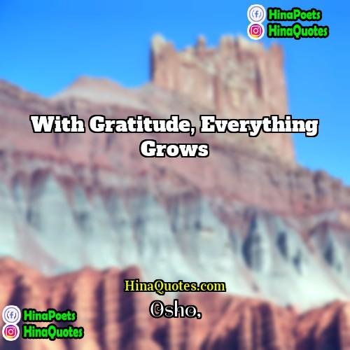 Osho Quotes | With gratitude, everything grows
  