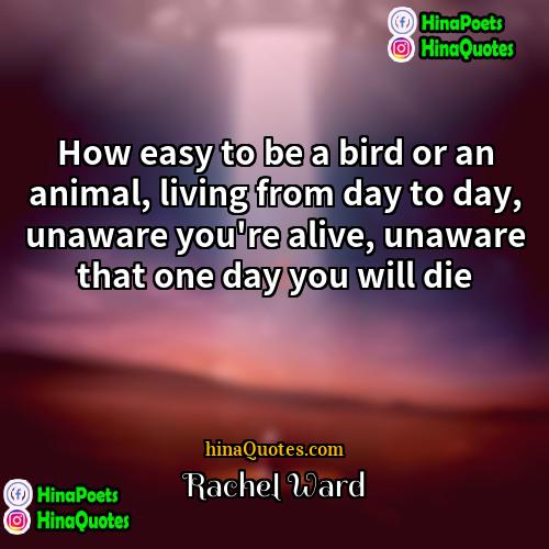 Rachel Ward Quotes | How easy to be a bird or