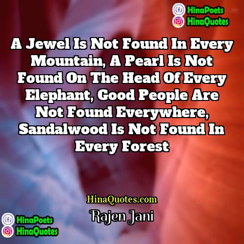 Rajen Jani Quotes | A jewel is not found in every