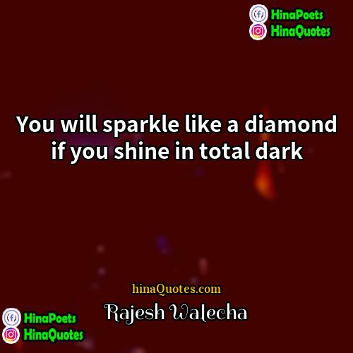 Rajesh Walecha Quotes | You will sparkle like a diamond if